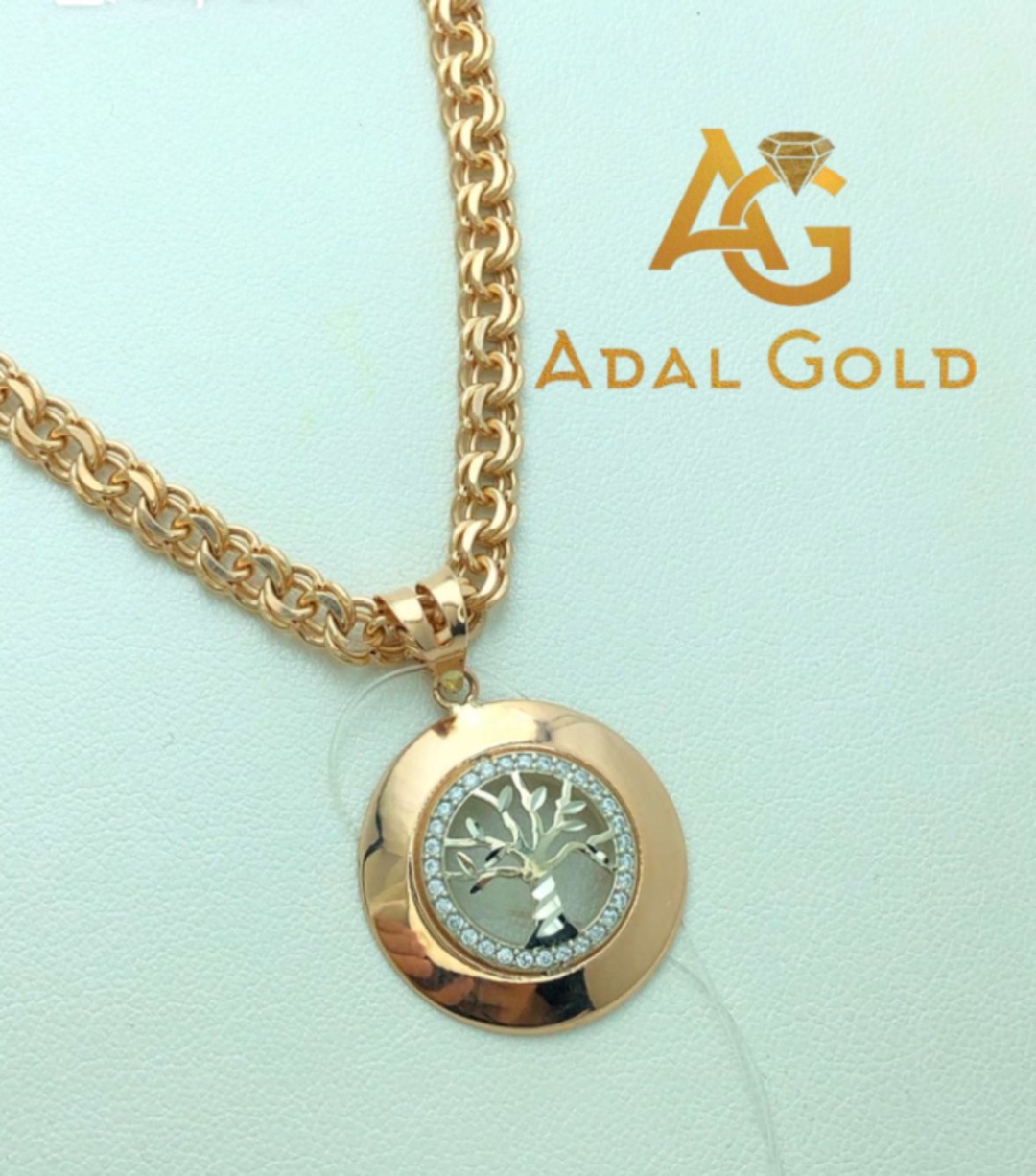 Колье ADAL GOLD ADG_BD0011 длина 55 см вес 10.26 г золото, фианит