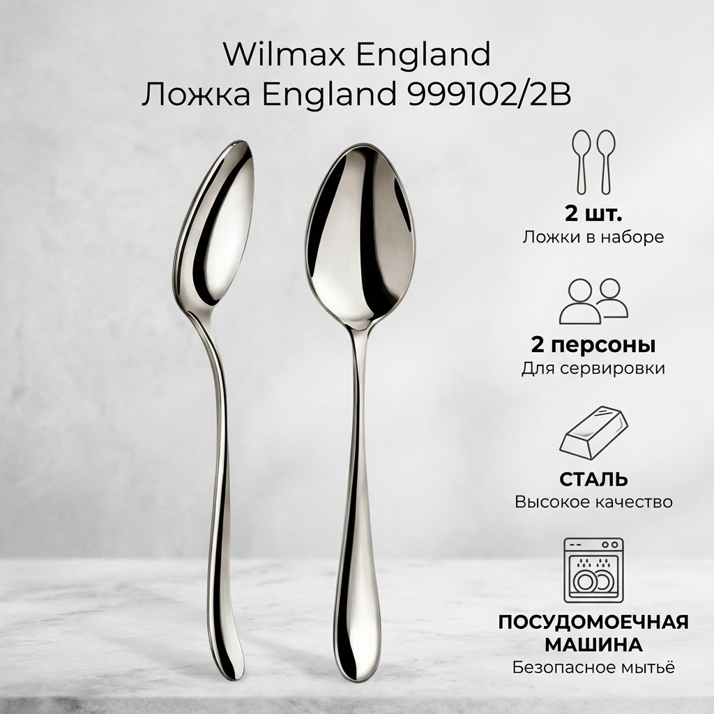 Ложка Wilmax England 2 шт, серебристый England 999102/2В