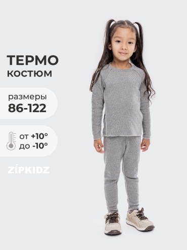Комплект Zipkidz серый