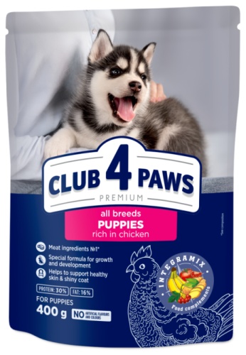 CLUB 4 PAWS Premium с курицей для щенков всех пород 0.4 кг