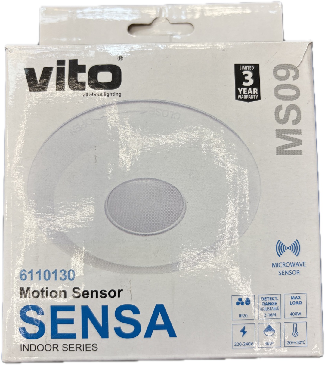 Датчик движения VITO 30032675_VITO датчик движения 6110130, белый, экосистема: не поддерживается