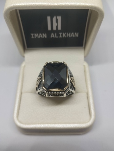 IMAN ALIKHAN IA0036 размер 21.5 вес 17 г серебро, оникс