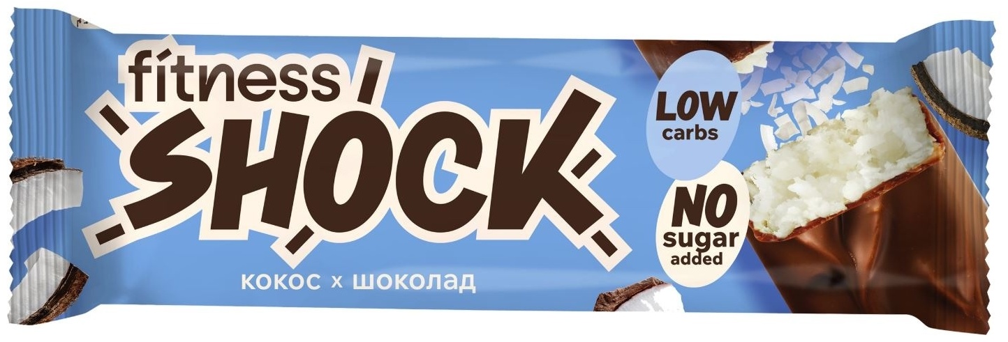 FitnesShock батончик протеиновый кокос 1 шт