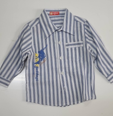 Рубашка прямая bobbogi синий, белый