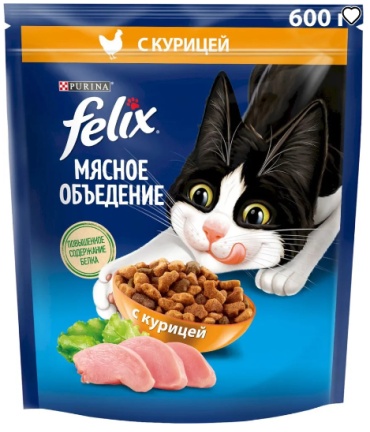 Felix Мясное объедение курица 0.6 кг