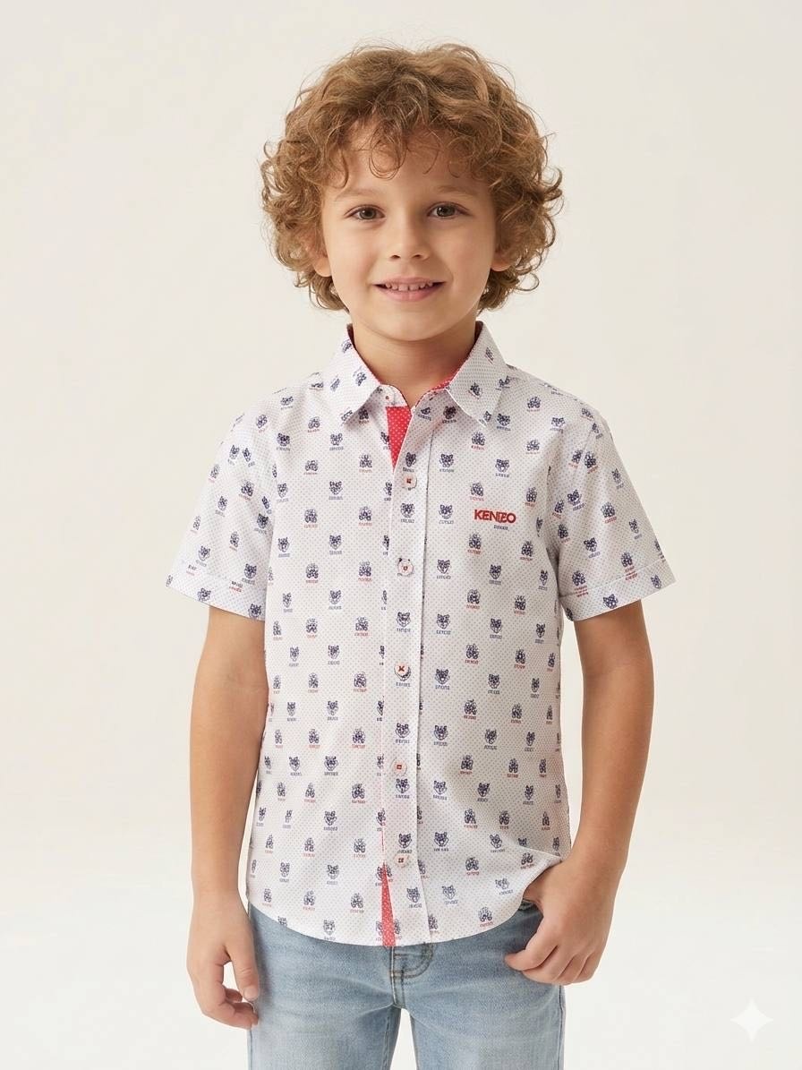 Рубашка прямая Bold junior белый