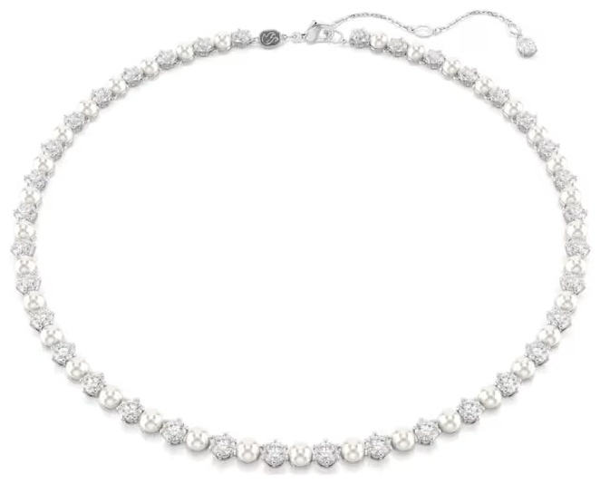 Swarovski длина 44 см ювелирный сплав, жемчуг, кристаллы Swarovski, цирконий