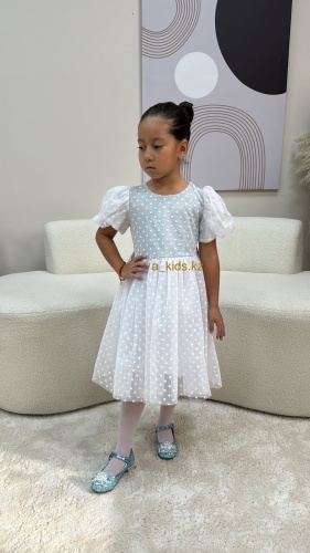 Нарядное платье Akids белый, серебристый