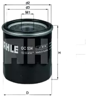 MAHLE масляный фильтр OC 534