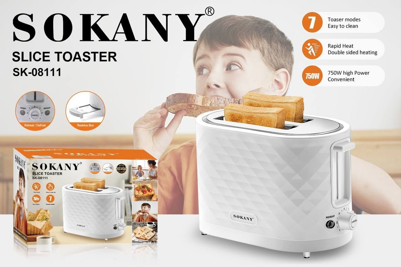 Тостер SOKANY 08111 белый