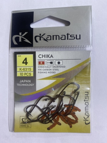 Крючок для рыбалки Kamatsu K-6315 одинарный серебристый 10 шт