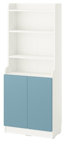 Детский стеллаж IKEA DALRIPA, 34x30x174 см, белый, синий