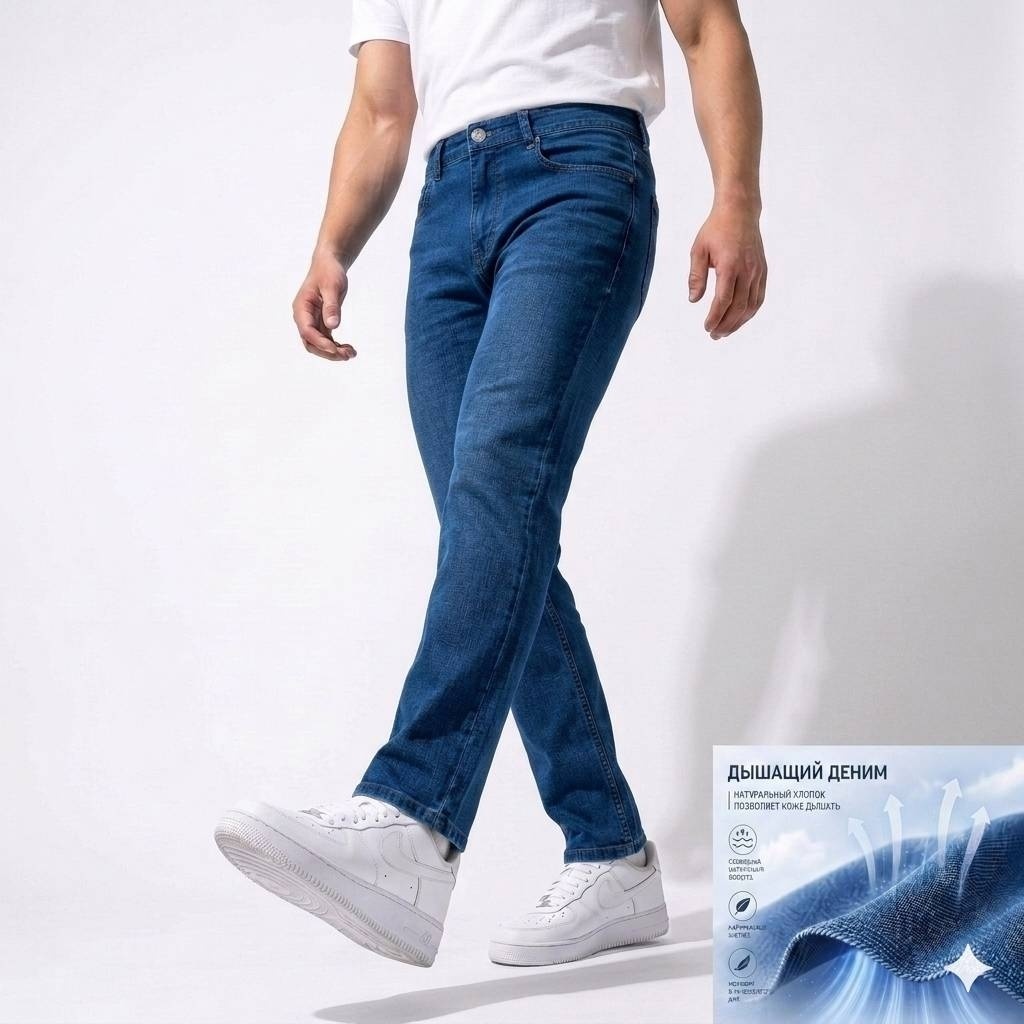 Джинсы зауженные JEANS-OFF-KA синий