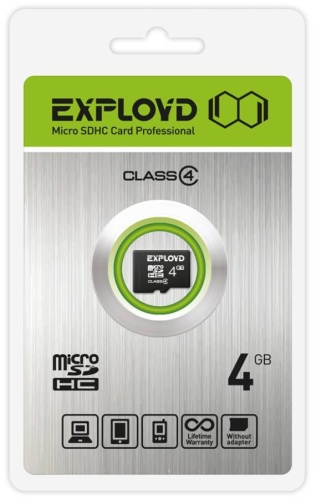 Exployd microSDHC EX004GCSDHC4 4 Гб