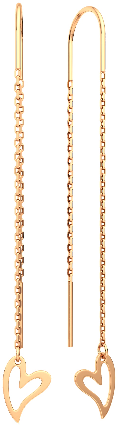 Серьги-цепочки Lucente EAR-LU-585-872651 вес 1.11 г золото, без вставок