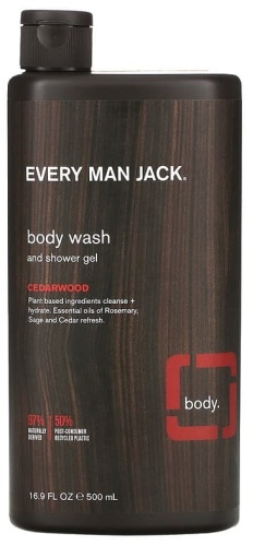 Every Man Jack Гель для душа, кедр, 500 мл (16,9 жидк. унц.) гель 500 мл