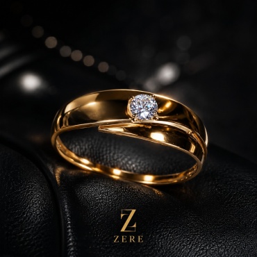 Кольцо ZERE 160504 размер 20 вес 1.49 г золото, фианит