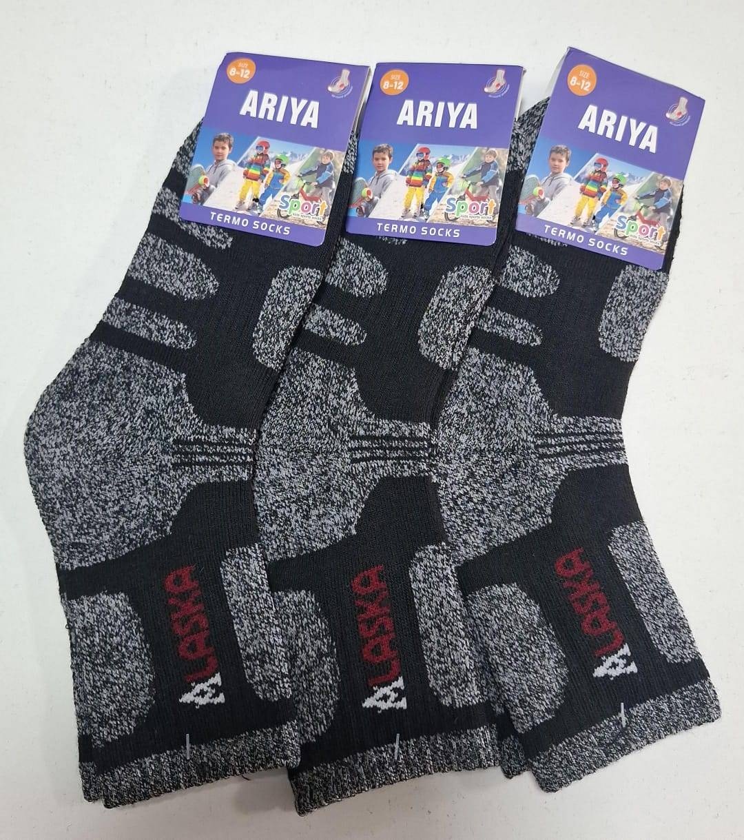 Носки ARIYA Термо 3 пары черный, серый 8-12лет