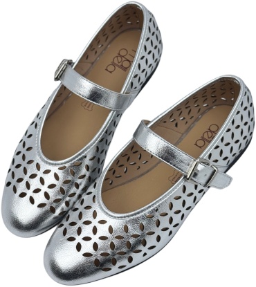 Балетки Shoesmarket серебристый