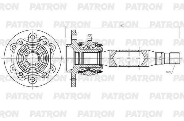 PATRON полуось PDS0564