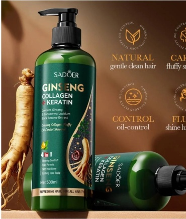 SADOER Ginseng Collagen Shampoo - Женьшеневый коллагеновый шампунь шампунь 500 мл