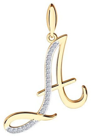 Подвеска LUXOR JEWELRY 034698_1.27 вес 1.27 г золото, фианит