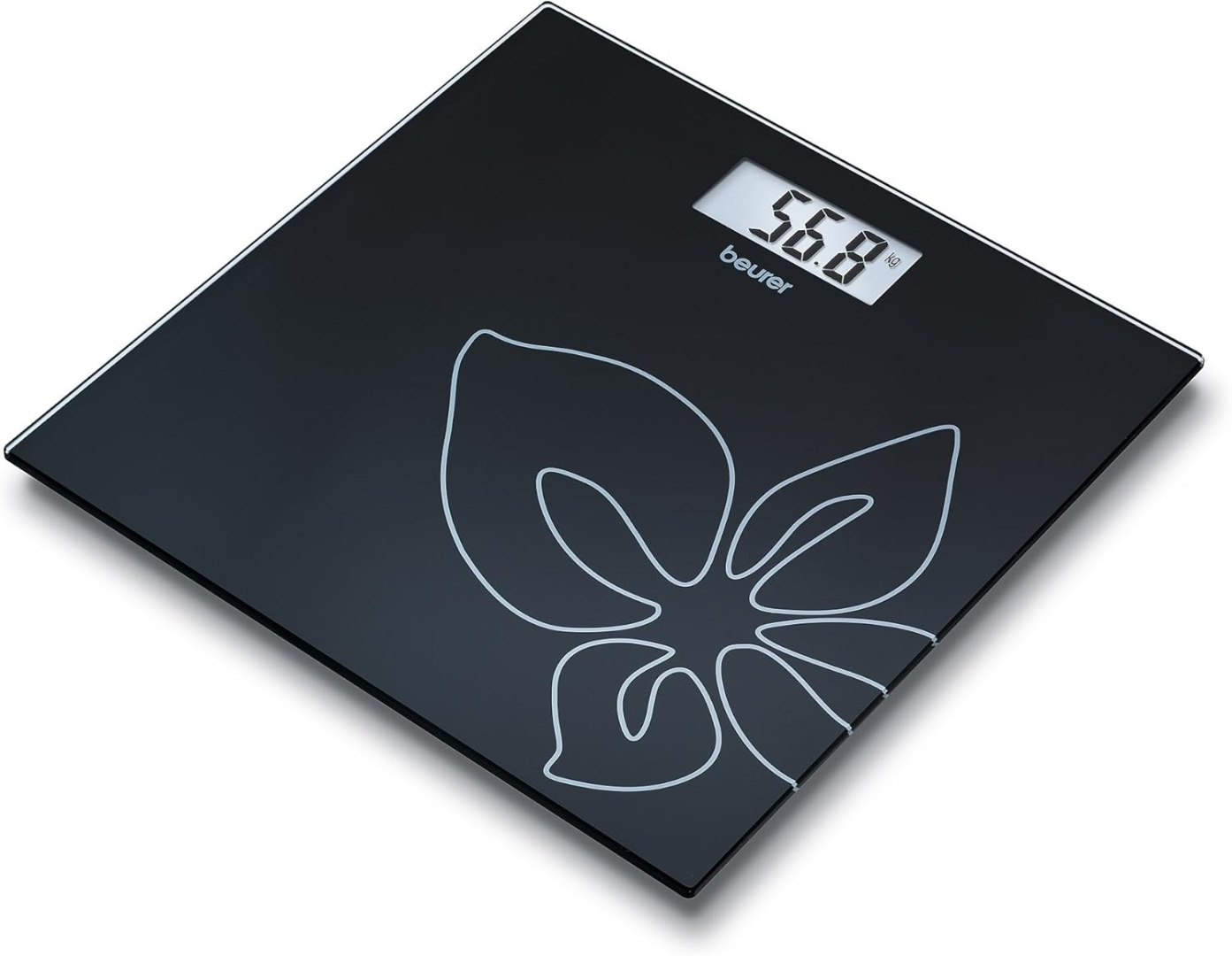 Напольные весы Beurer электронные GS27 Black Flower до 150 кг
