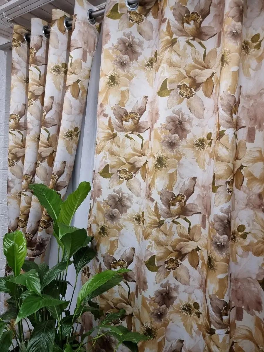 Комплект Flora 280x180 см 3 шт, искусственный лен, мультиколор