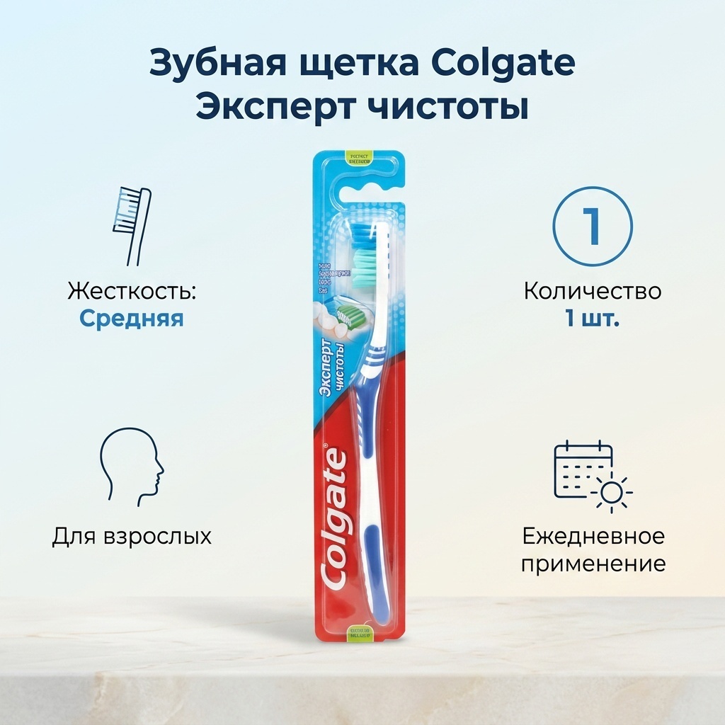 Colgate Эксперт чистоты зубная щетка средняя 1 шт