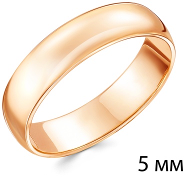 Lucente WED-LU-585-2394218348-175 размер 17.5 вес 3.31 г золото, без вставок