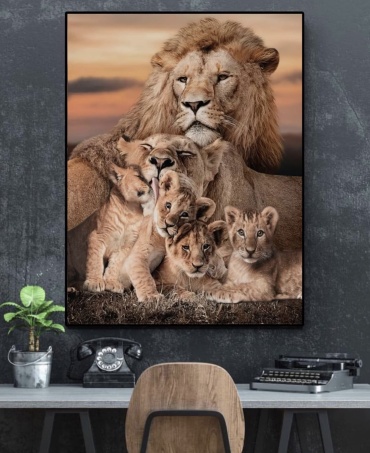 Assel Luxe 3D-картина Assel Luxe Картина Царь зверей семейства 70x100 см