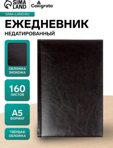 Ежедневник учителя 849679714, A5, 160 л, черный