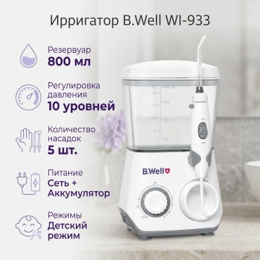 B.Well ирригатор WI-933 импульсный, стационарный