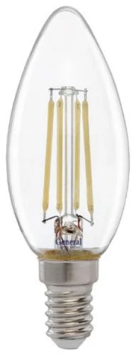 General Lighting Systems 7W E14, филаментная, холодный белый