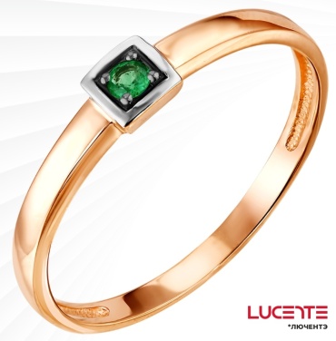 Lucente Бриллианты Якутии 01-02862-01-003-01-02_165 размер 16.5 вес 1.04 г золото, изумруд