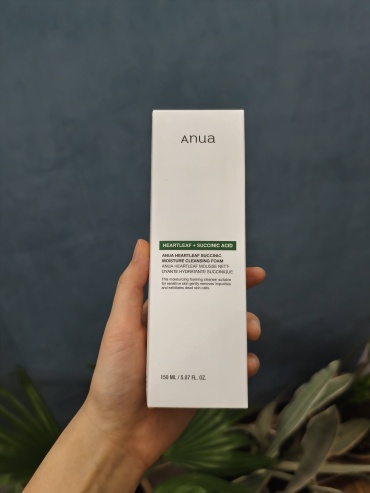 Anua Heartleaf + Succinic Acid Moisture Cleansing Foam пенка 150 мл
