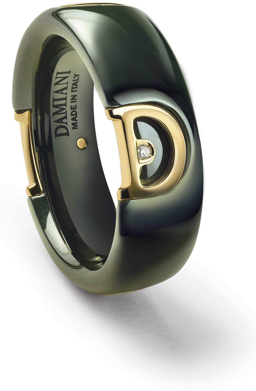 Damiani 20100296 размер 17.4 вес 1.7 г золото, бриллиант, керамика
