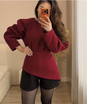 Кофта MANSOLE бордовый, мультиколор
