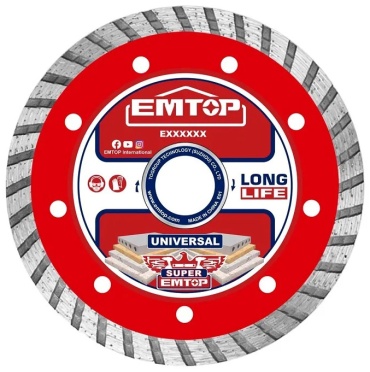 Диск отрезной алмазный 115x22.2х10 мм, EMTOP EDDC051151