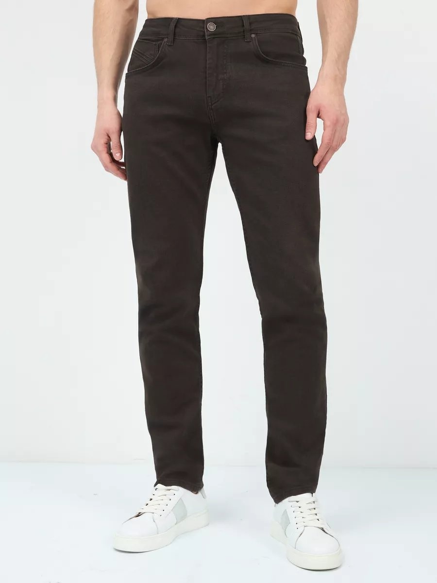 Джинсы зауженные CUNOSS коричневый
