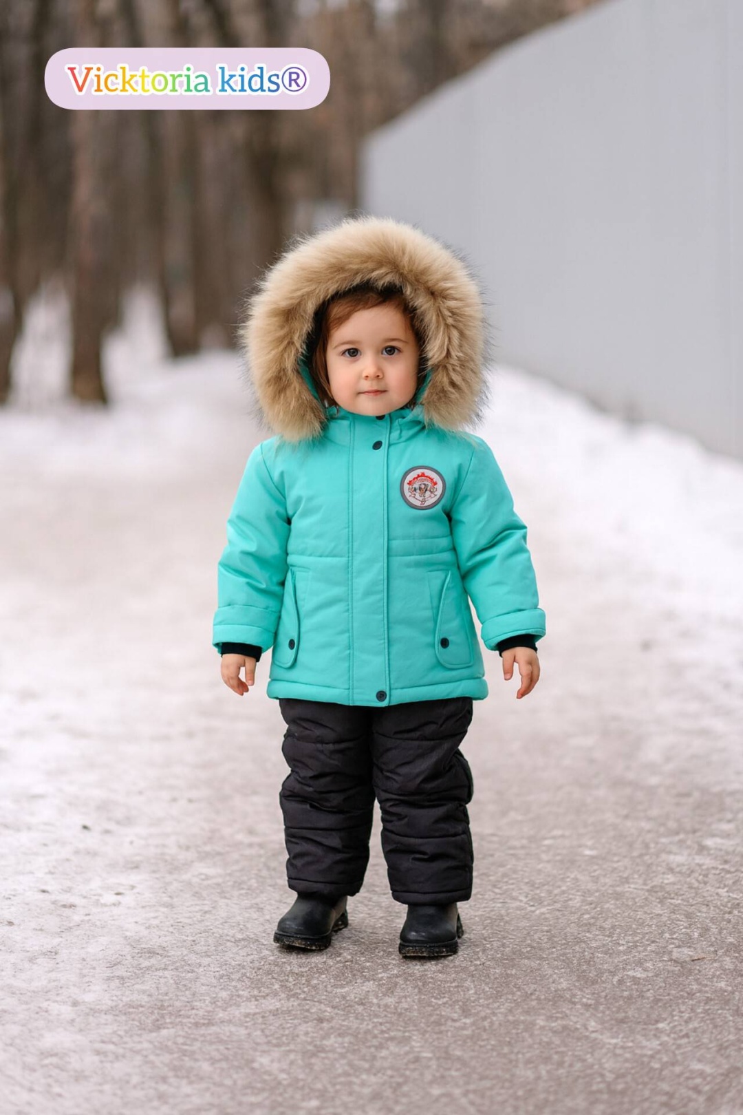 Комплект с комбинезоном Vicktoria Kids черный, бирюзовый