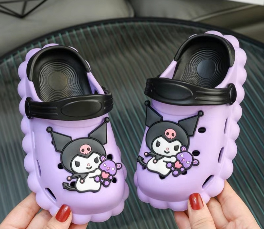 Сабо Kuromi фиолетовый, черный