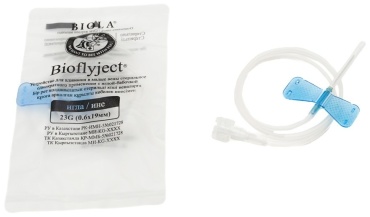 Инфузионная система Bioflyject для вливания в малые вены с иглой-бабочкой мл 23G 100 шт