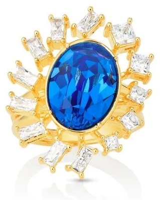 Кольцо Swarovski 5569522 размер 18 ювелирный сплав, кристаллы Swarovski