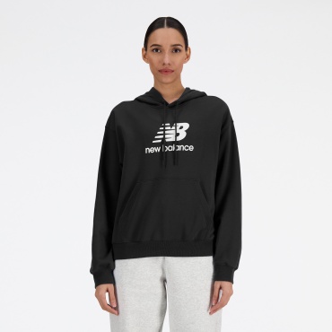 Толстовка New Balance Sport Essentials Logo Fleece Full Zip черный