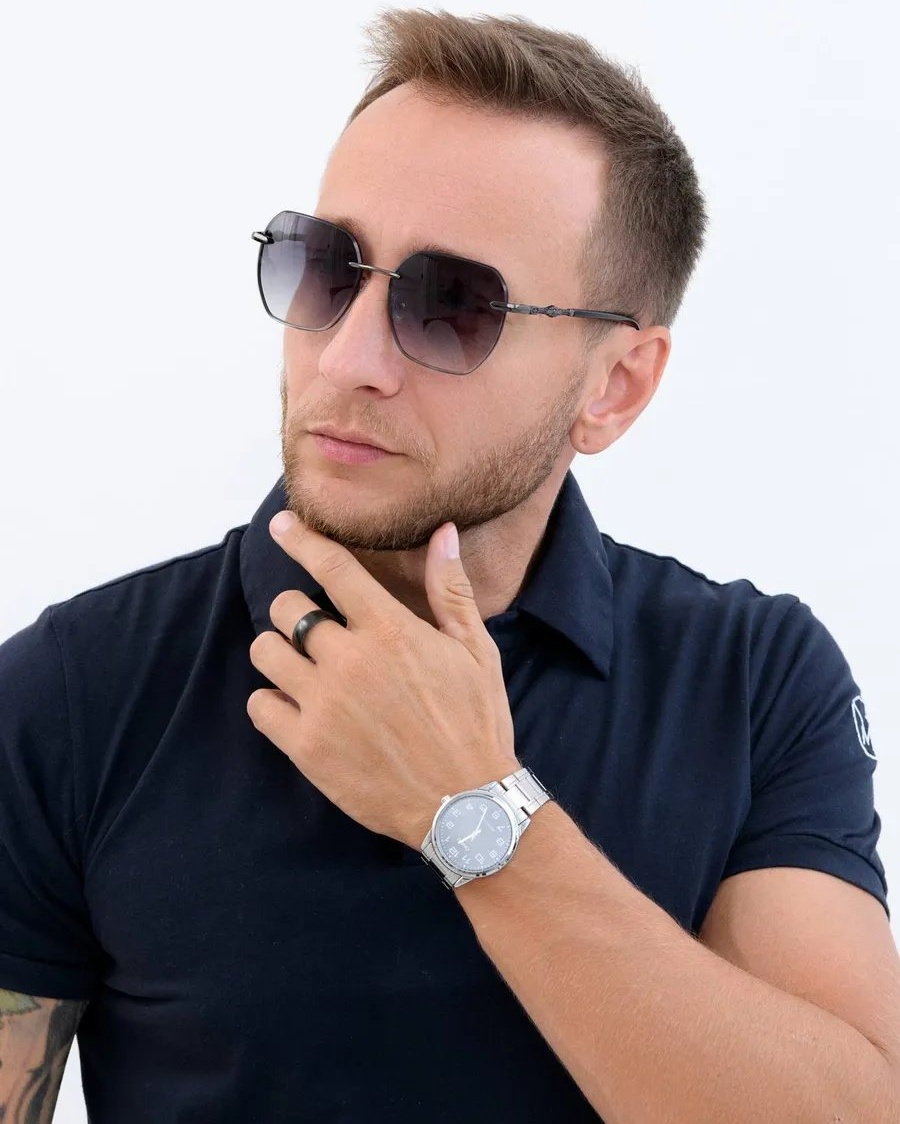 KAIZI солнцезащитные очки квадратные зеркальные