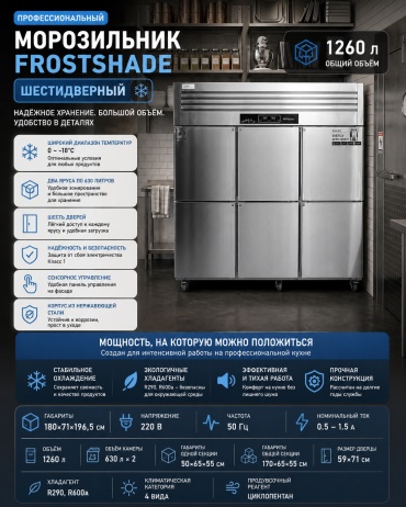 Холодильник комбинированный шестидверный FROSTSHADE 2077148873191