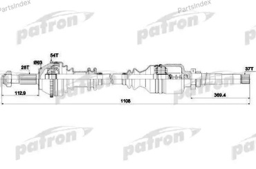 PATRON полуось PDS0085
