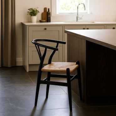 Стул Wishbone Chair&Table, 80x57x50.5 см, черный 1 шт.