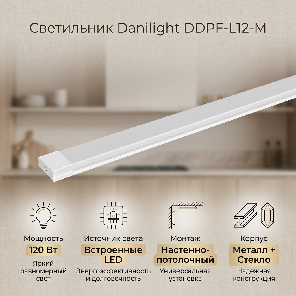 Светильник настенно-потолочный Danilight LED 120 Вт белый